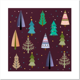 Christmas Tree Pattern Posters and Art